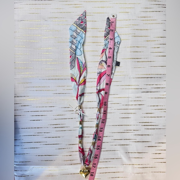 Host Pick!! Gemelli Scarf Necklace with Gold Heart Pendant – Statement Jewelry - Picture 5 of 7